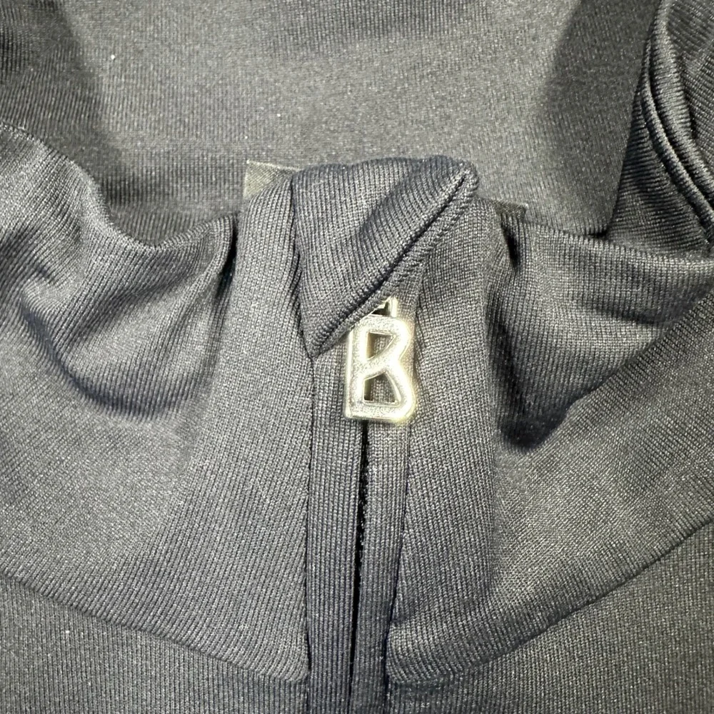 Bogner Mens Black Quarter Zip Performance Ski Base Layer Top Size Medium 48